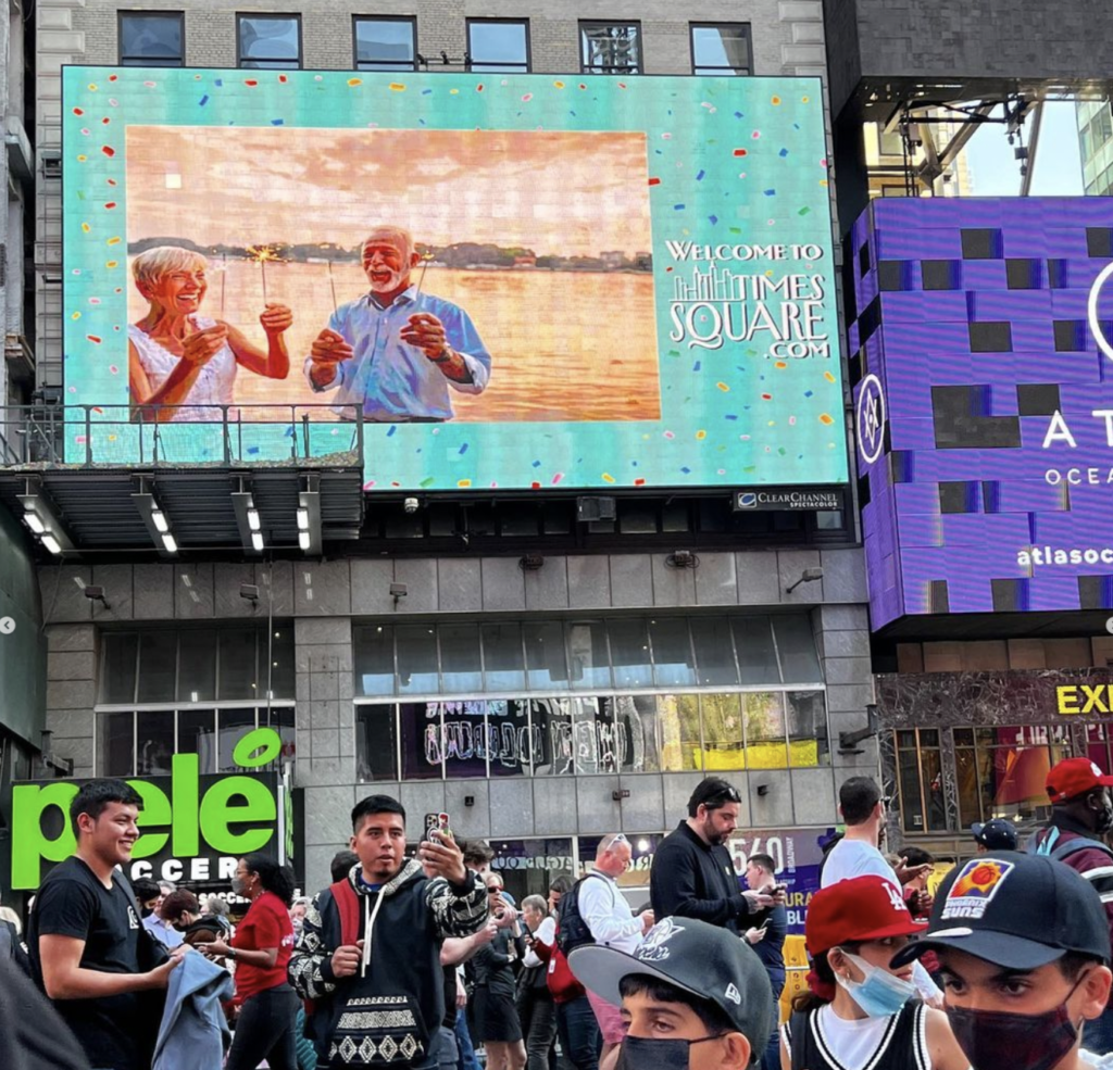 How get is a billboard in Times Square? 